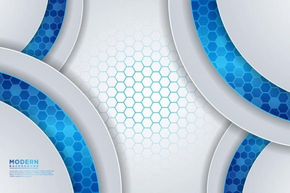 Download Blue Hexagon Circle Background - Circle background Collection