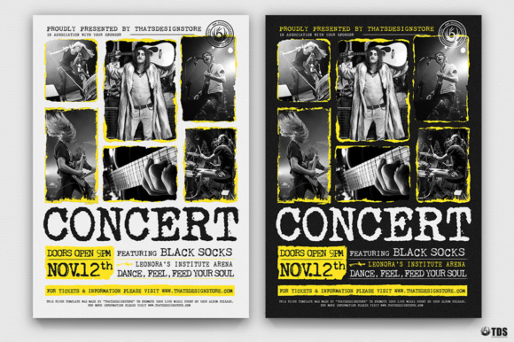 Download Live Concert Flyer Template - Premium Bundle