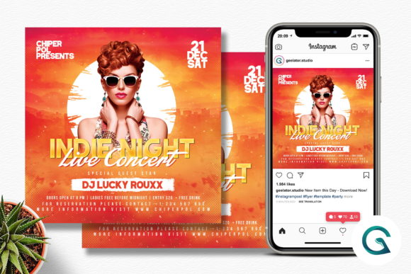 Download Indie Night Live Concert Flyer - Live concert Collection