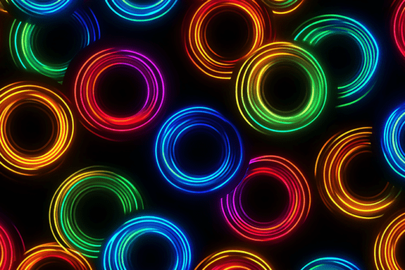 Download Neon Rainbow Circle Background - Circle background Collection
